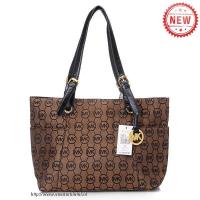 michael kors jet set monogram signature groot bruin bakken Schooltassen fcbsc851